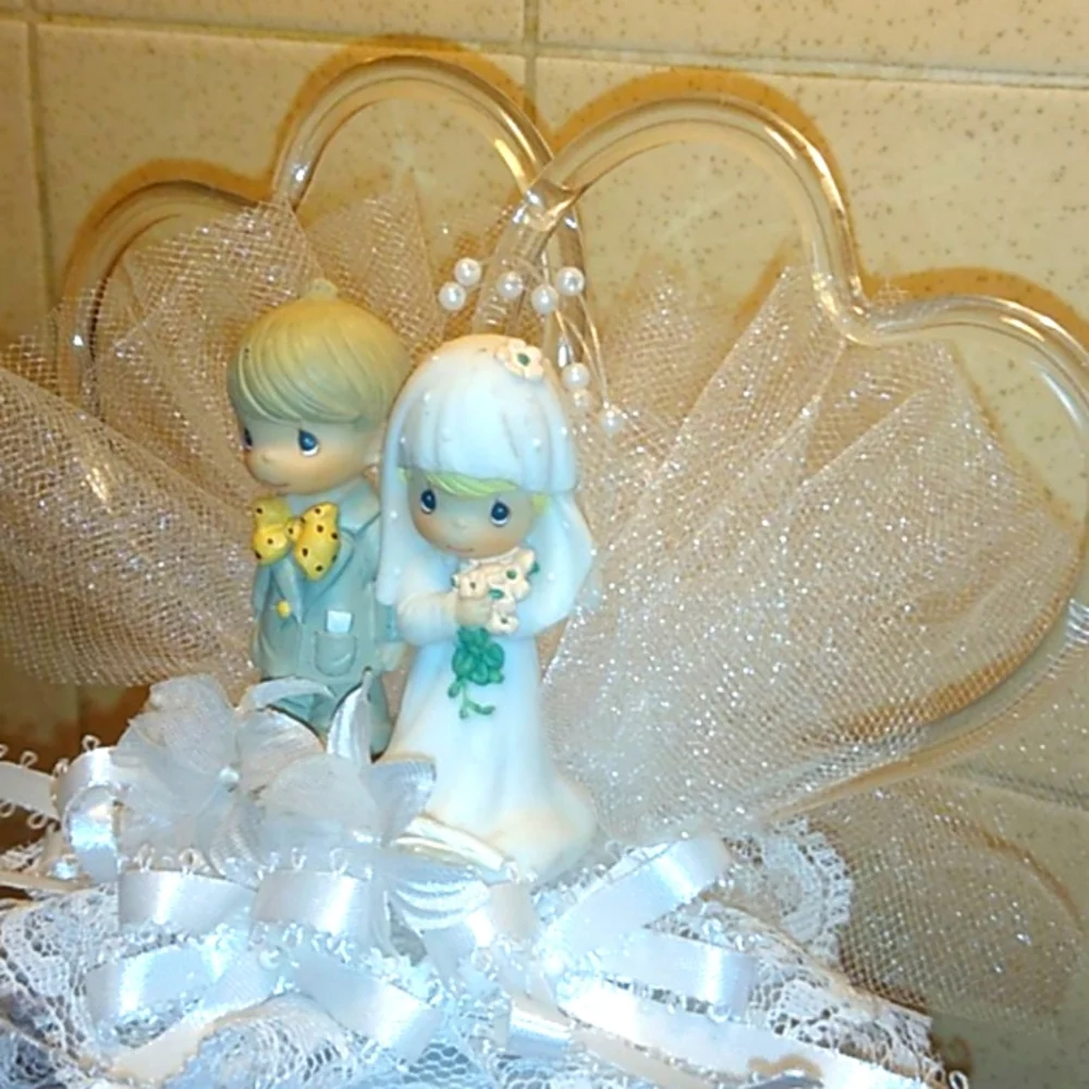 Precious Moments bride groom wedding cake topper boda pastel HTF